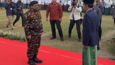 Berseragam Banser di Apel Hari Santri, Menag Yaqut Bikin Kaget Jokowi