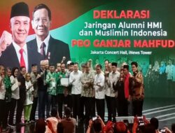 Mahfud MD dan HT Hadiri Deklarasi Dukungan Jaringan Alumni HMI dan Muslimin Indonesia