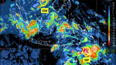 Dua Bibit Siklon Tropis Kepung Wilayah Indonesia