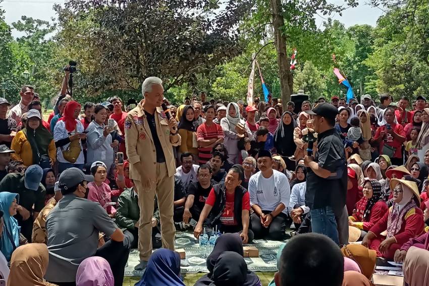 Serap Aspirasi Perwakilan RT se-Ngawi, Ganjar Dicurhati soal Gaji Rp200 Ribu Cair Per 3 Bulan