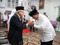 Prabowo Subianto Hadir di Open House Lebaran Wapres Ma’ruf Amin