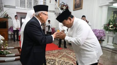 Prabowo Subianto Hadir di Open House Lebaran Wapres Ma’ruf Amin