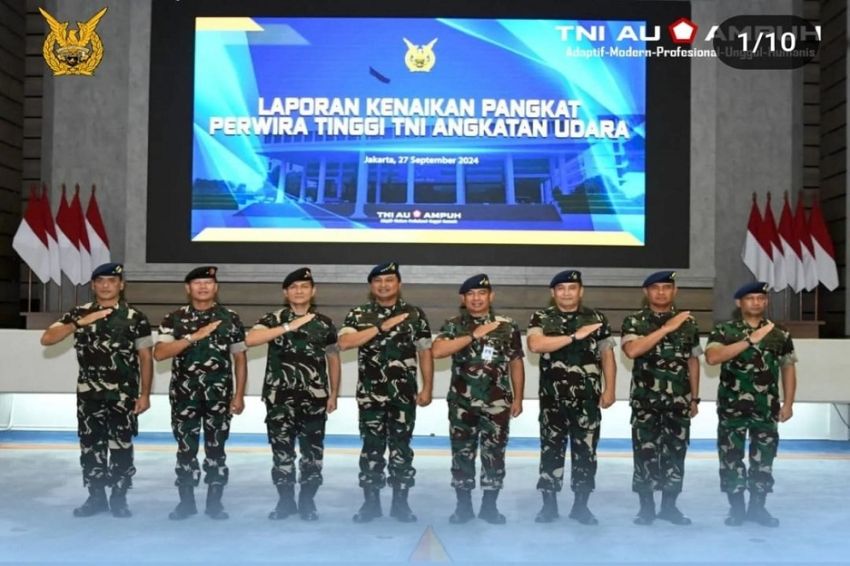 6 Pati TNI AU Resmi Naik Pangkat, Danlanud Halim hingga Kepala LPMPP Unhan