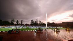 Prabowo Subianto Leads March Through Rain Alongside Cabinet Generals: “Leaders Must Lead by Example”