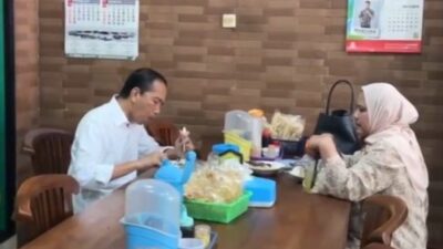 Makan Sate Bareng Iriana, Kegiatan Pertama Jokowi Setelah Enggak Jadi Presiden