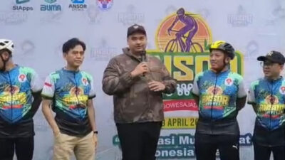 GP Ansor Gelar Gowes Sejauh 91 Km: Menpora Doorprize Umrah