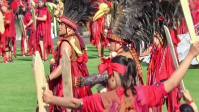 Tarian Kabasaran Kerukunan Keluarga Kawanua Meriahkan HUT ke-80 RI